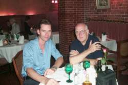 Keith and Bob at dinner