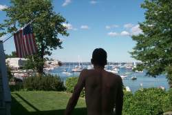 Looking out on Marblehead Harbor
