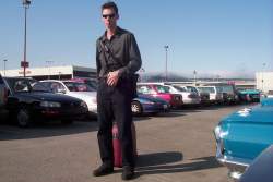 Taking my suitcase for a walk at Long-Term Parking