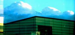 Weird clouds (and lighting effects due to taking the photo from inside the terminal)