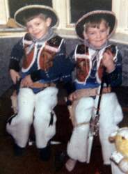 Neil on the left, me on the right - an early Christmas