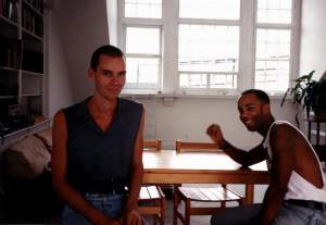 Early out-of-the-closet days - with my first love, Shawn - the guy who gave me the dogtag I wear all the time.