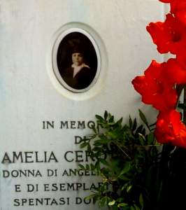 In the cemetery