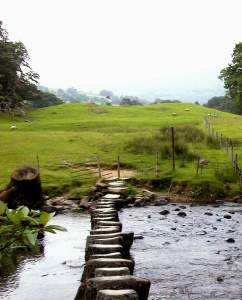 Stepping stones across the River Rothay