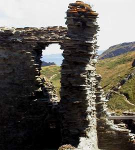 The ruined walls of Tintagel Castle