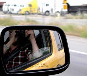 "Objects in mirrors are closer than they seem." That has
always seemed like a bit of an over-generalisation to me.