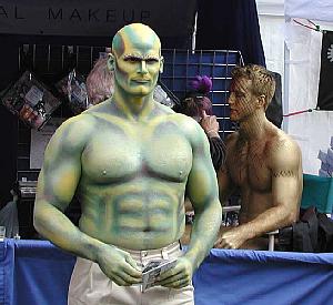 Body painting.