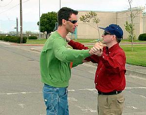 On Treasure Island, dancing with Vincent, an email friend from the Netherlands. We were posing for photos for the storyboard for
my upcoming 16mm movie.