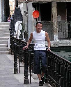 Ben, on a bridge in Venice