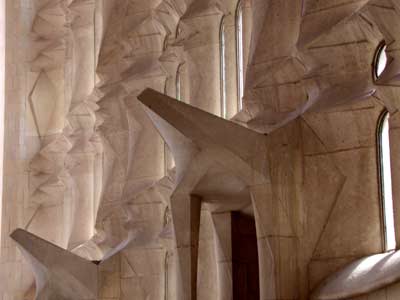 Fascinating, organic architecture inside the cathedral