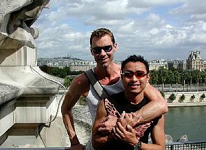 On top of the Musee D'orsay. You can see Sacre Couer in the distance